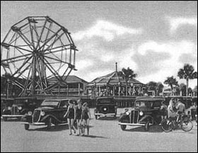 Historic Folly Beach, SC black and white photo
